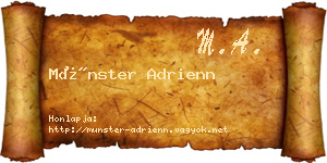 Münster Adrienn névjegykártya